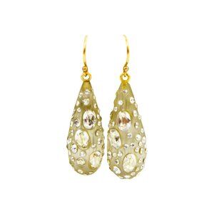Alexis Bittar Swarovski crystal teardrop earrings #217-88